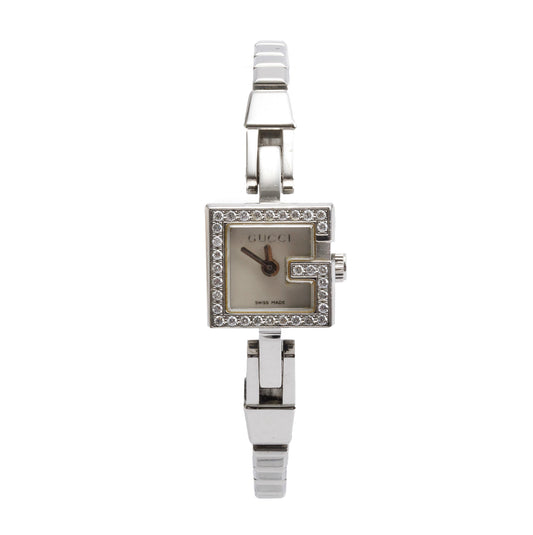 <GUCCI> Mother of Pearl Dial w/ 0.26ct VVS Diamond Bezel